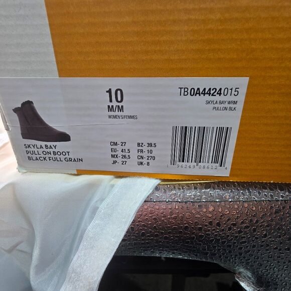 Timberland Women's Skyla Bay Pull On Boot Full Grain Black Size 10 New in Box - Picture 9 of 10